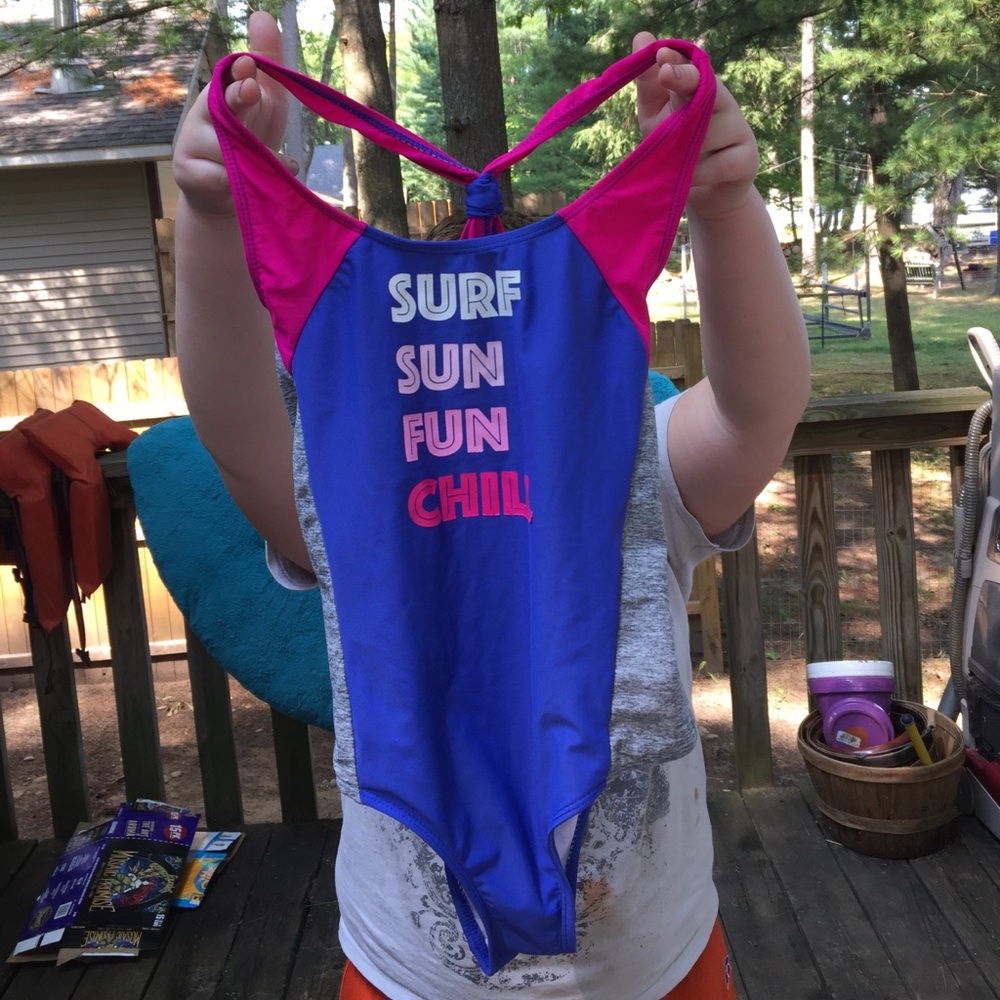 a child’s one piece bathing suit